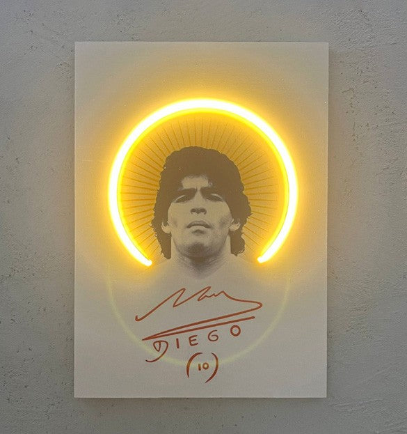 Autografo - Quadretto con Neon Led