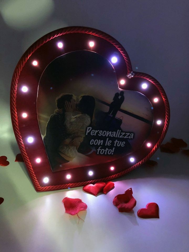 Scatola Love con led - scatola colazione sorpresa personalizzata con foto