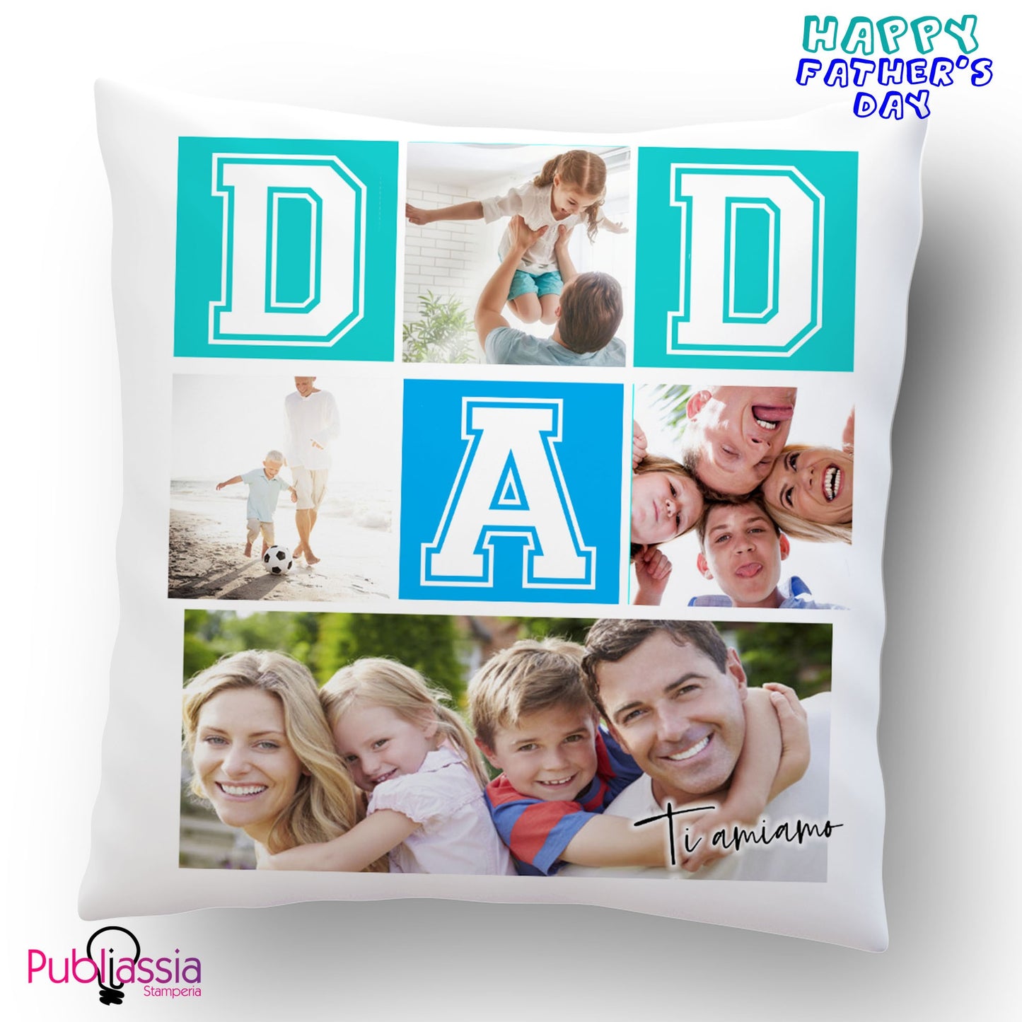 Festa del Papà - Cuscino personalizzato con foto