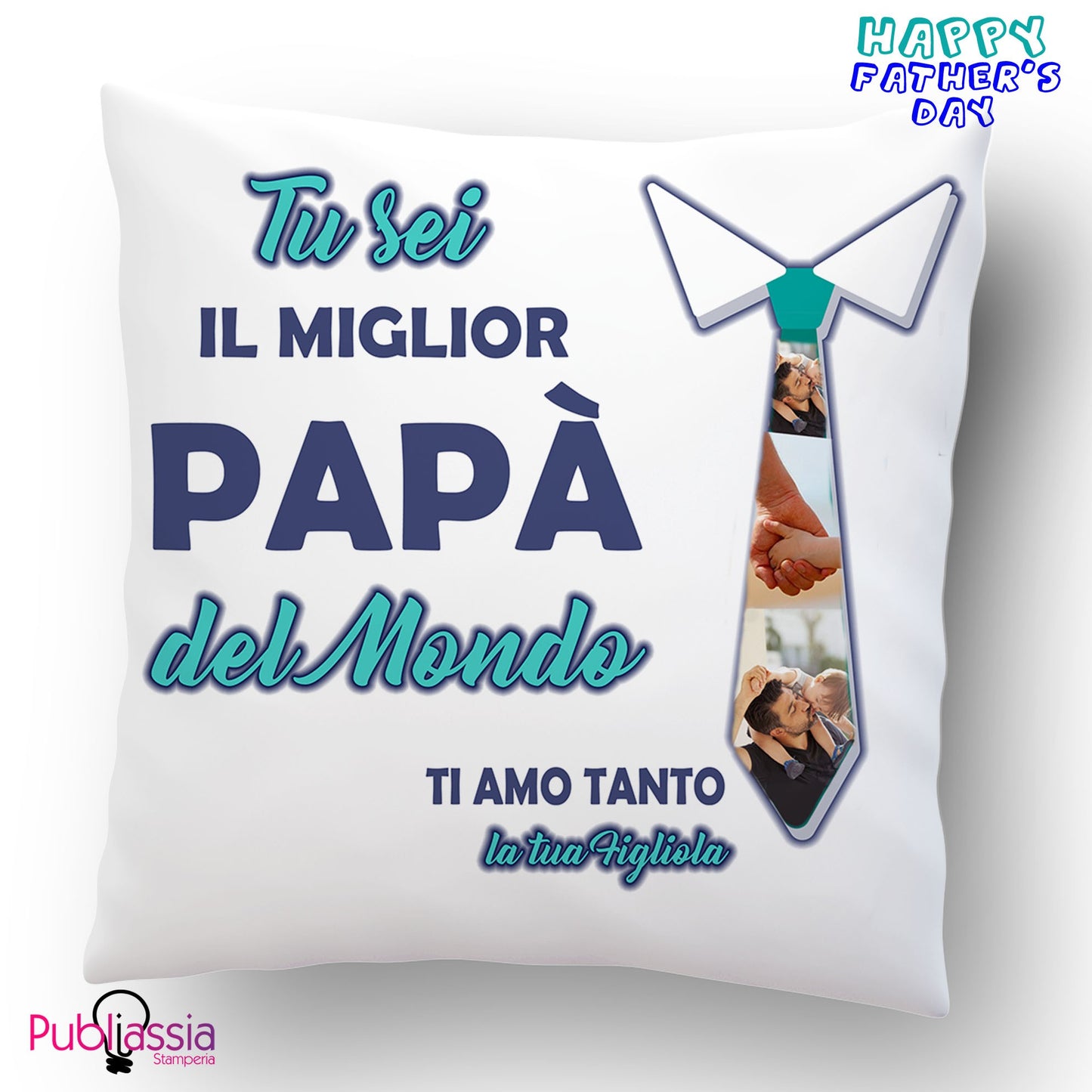 Festa del Papà - Cuscino personalizzato con foto