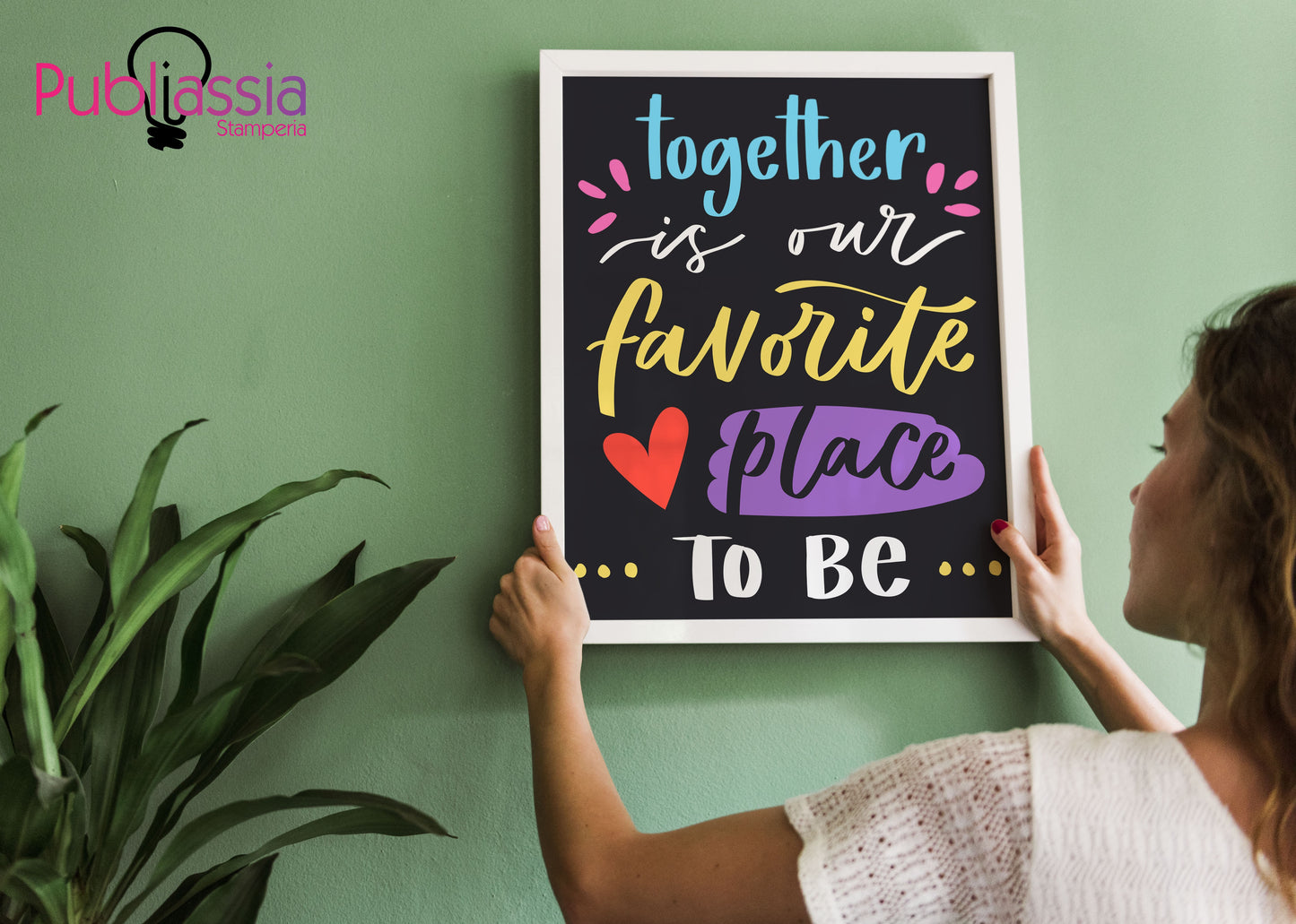 Together is my favorite place to be - quadretto in tela