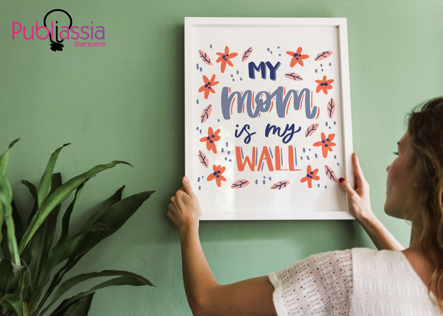 My mom is my wall - quadretto in tela