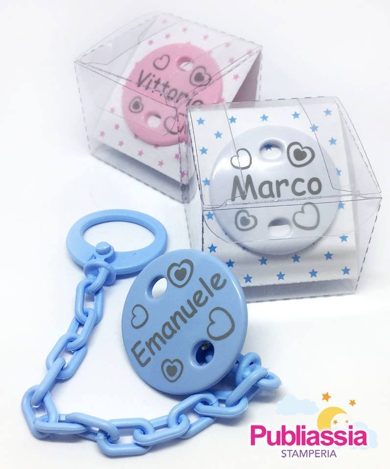 Catenella porta ciuccio personalizzabile con nome