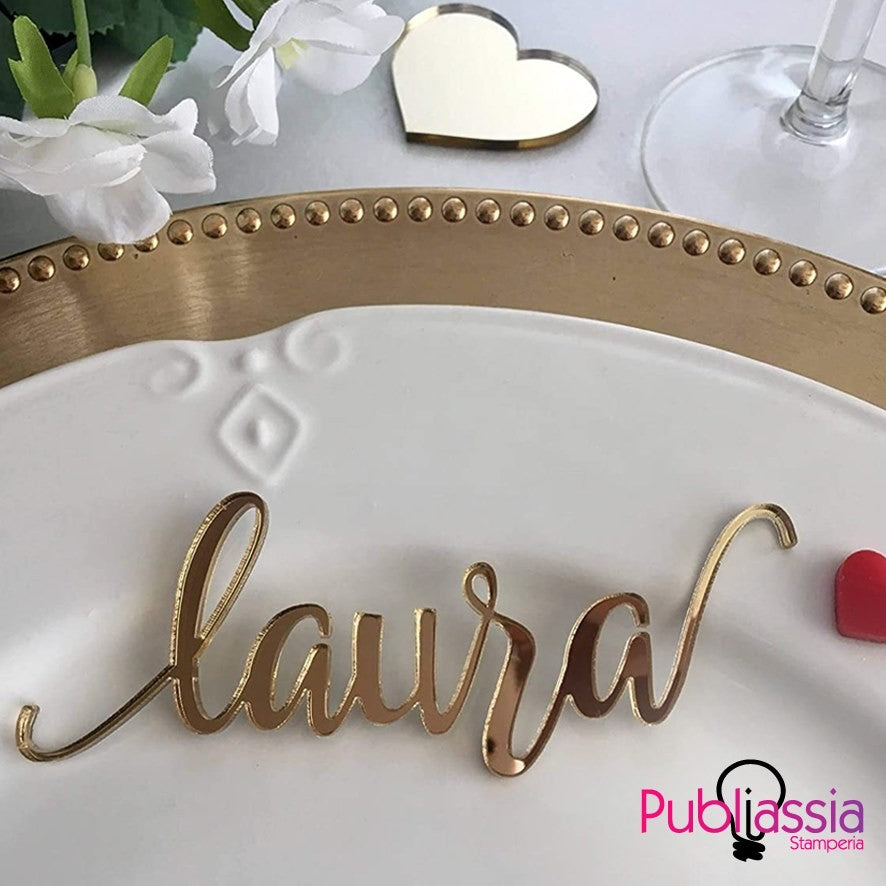 Segnaposti in plexiglass - lettere e nomi personalizzati