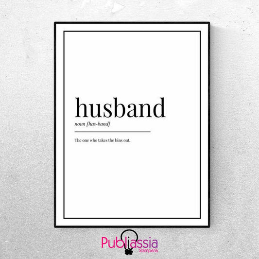 Husband - parole dizionario quadretto in tela