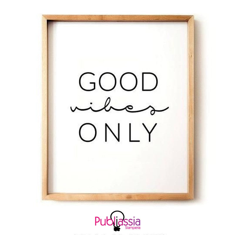 Good Vibes Only - parole dizionario quadretto in tela