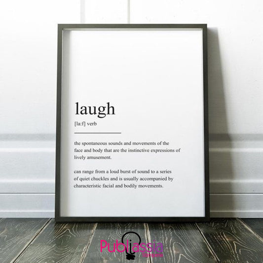 Laugh - parole dizionario quadretto in tela