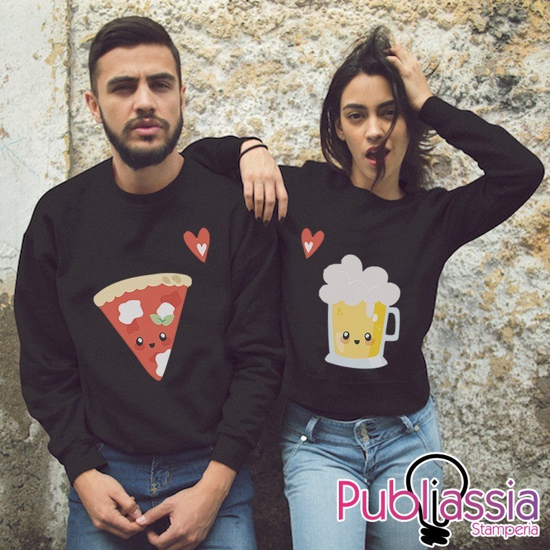 Pizza & Beer - Coppia Felpe Personalizzate