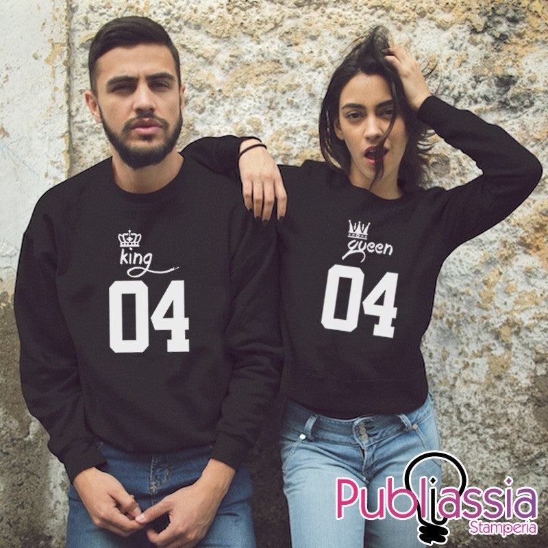 King & Queen - Coppia Felpe Personalizzate Con Data