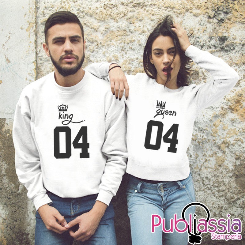 King & Queen - Coppia Felpe Personalizzate Con Data