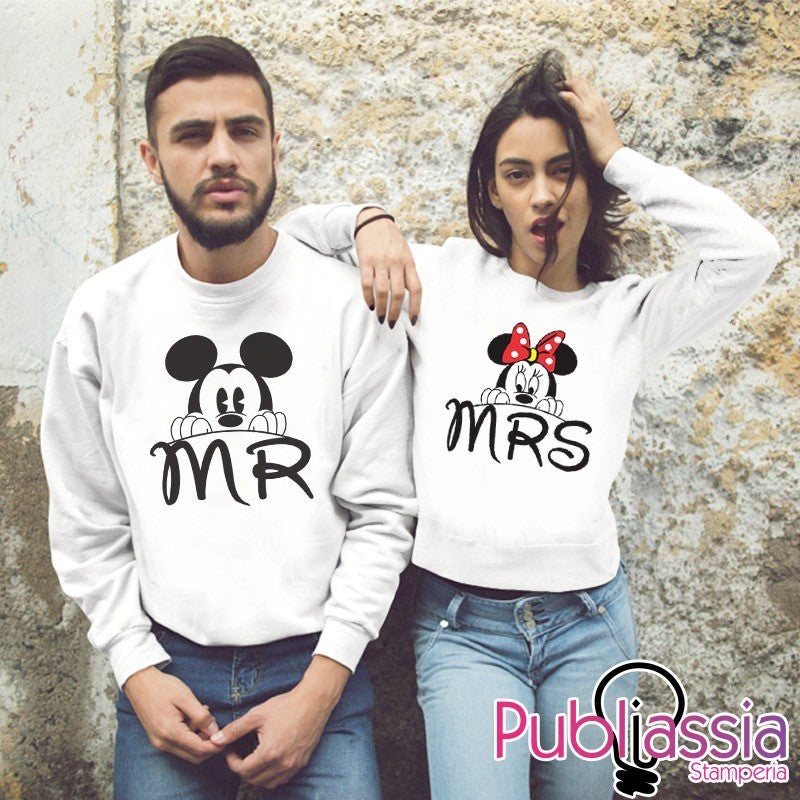 Minnie & Topolino - Coppia Felpe Personalizzate