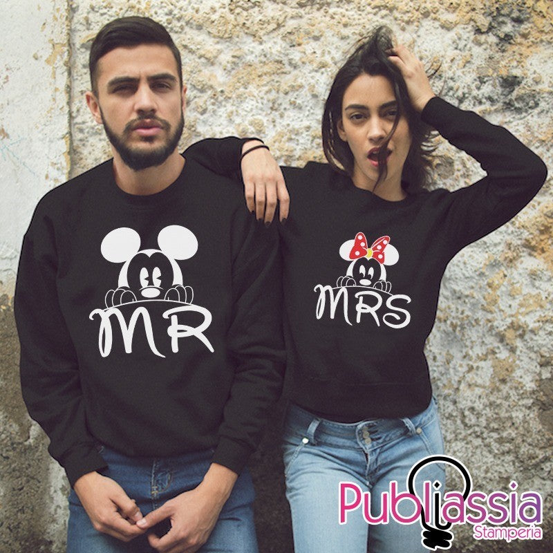 Minnie & Topolino - Coppia Felpe Personalizzate