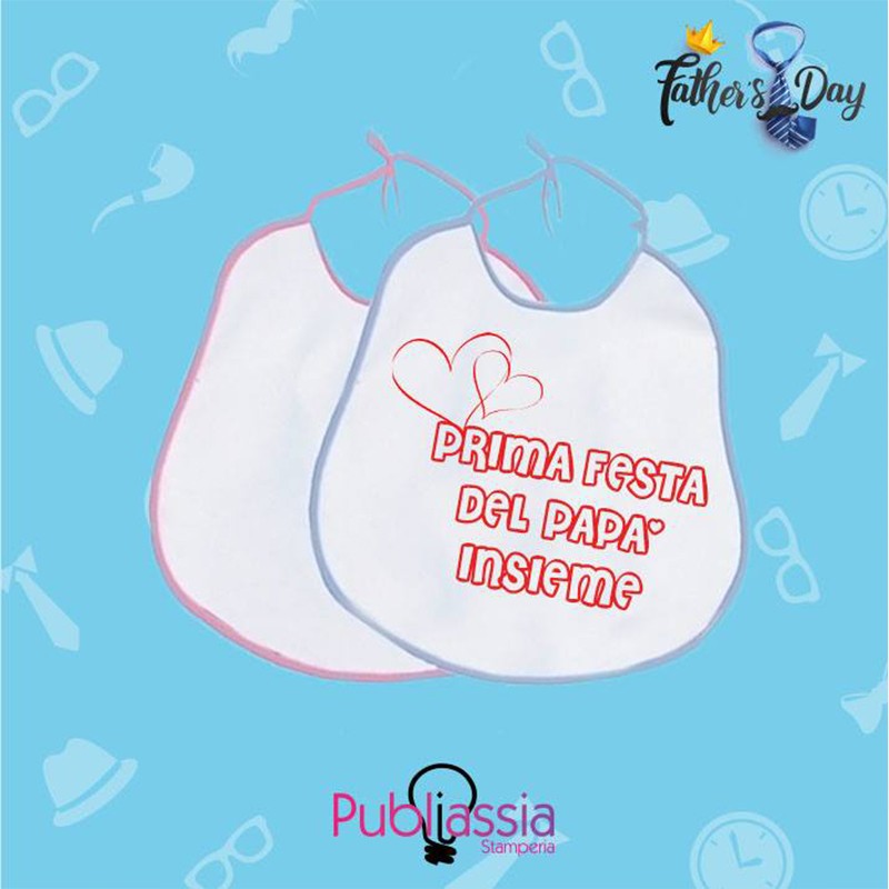 Prima Festa del Papà Insieme - Bavetto Personalizzato - Festa Del Papà