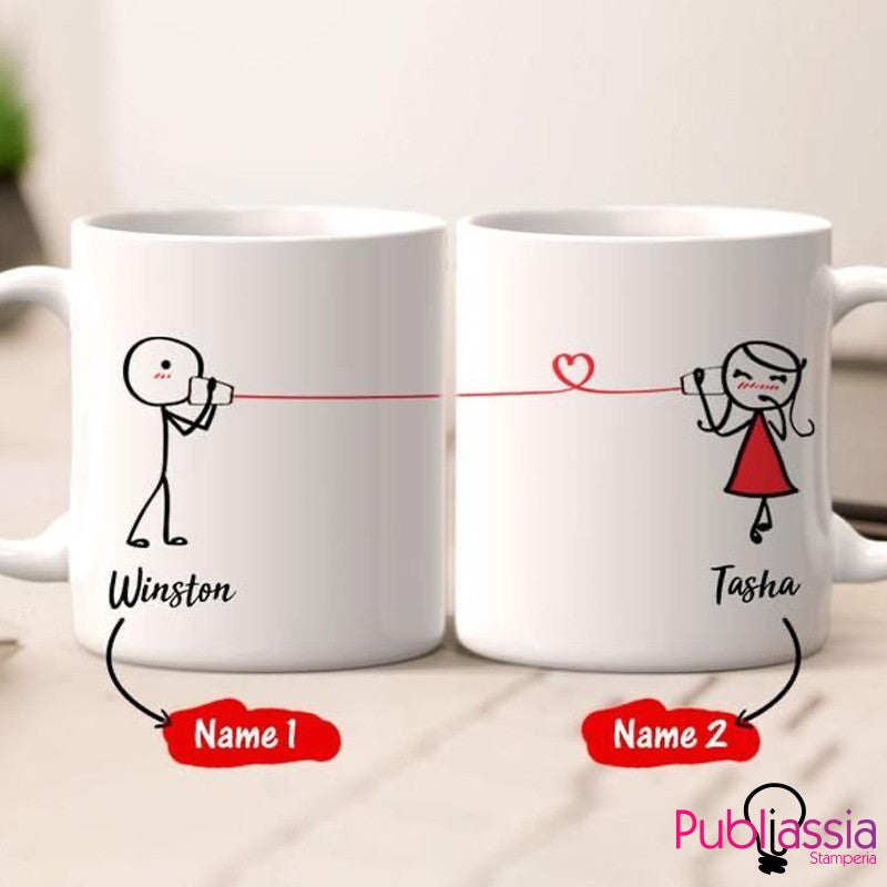 Il Filo Rosso - Coppia tazze Mug Personalizzate