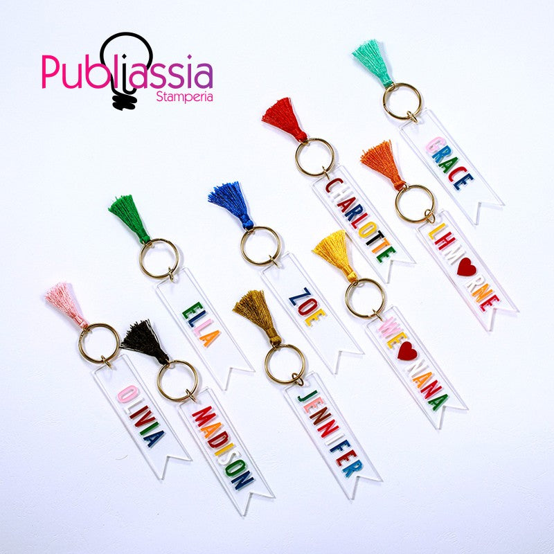Portachiavi In Plexiglass Personalizzato Con Nome