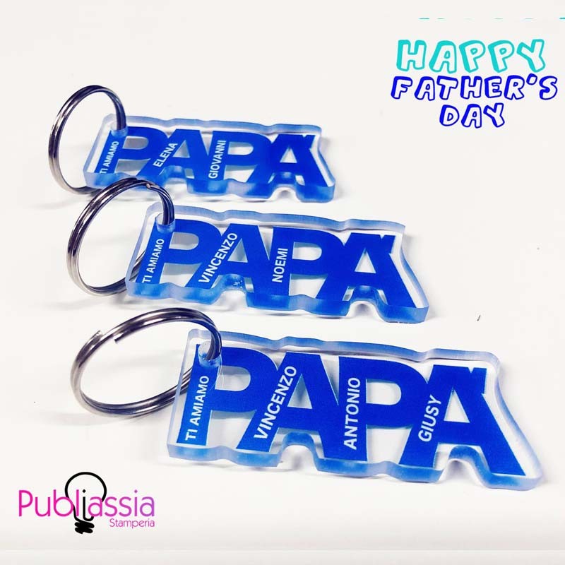 Festa del Papà - Portachiavi in plexiglass personalizzato