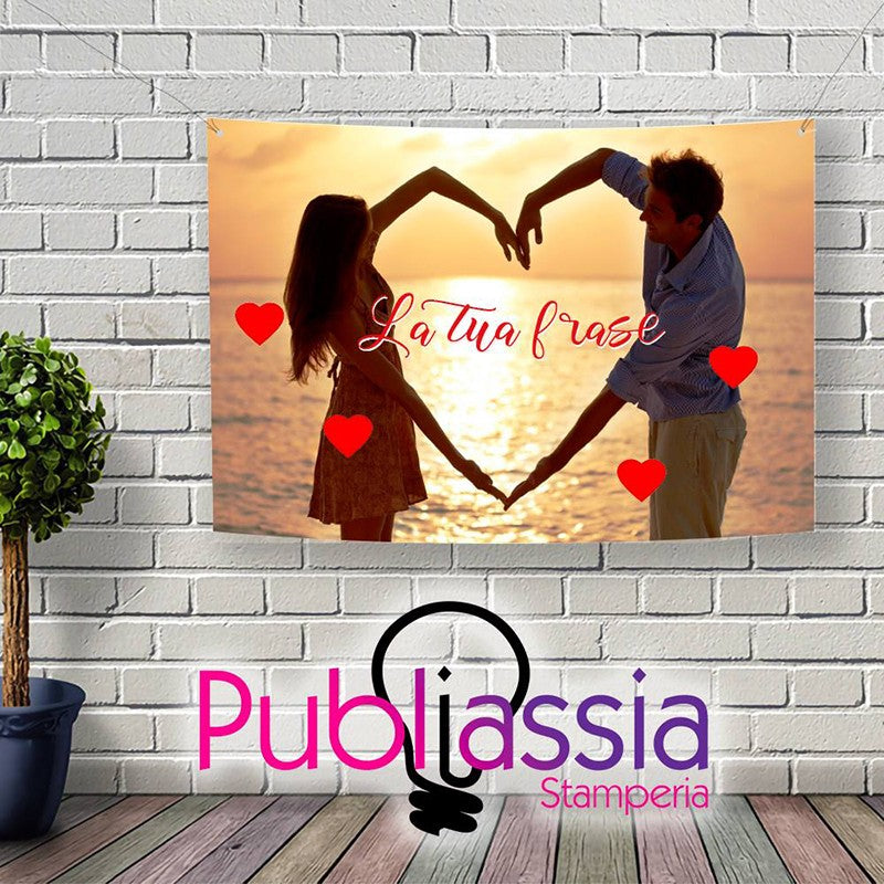 Striscione Banner In Pvc Personalizzato Con Foto e Frase