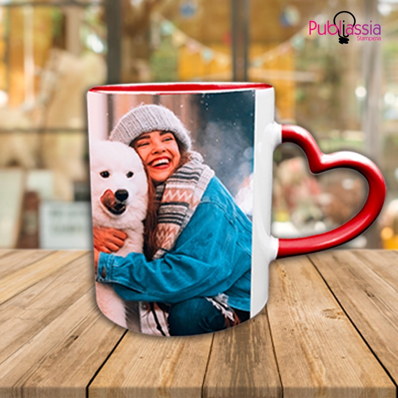 Tazza Mug Manico A Cuore Personalizzata