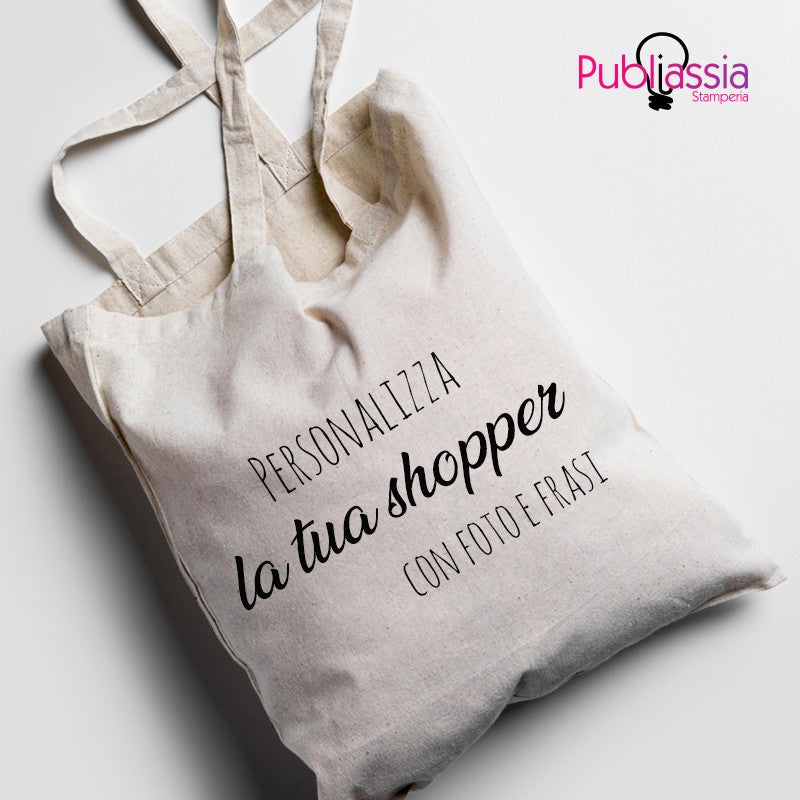 Shopper In Cotone Personalizzata Con Foto o Frase