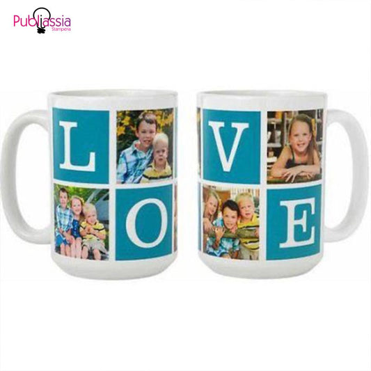 Love - Coppia tazze Mug Personalizzate Con Foto
