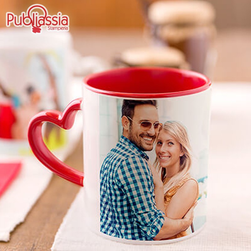 Tazza Mug Manico A Cuore Personalizzata