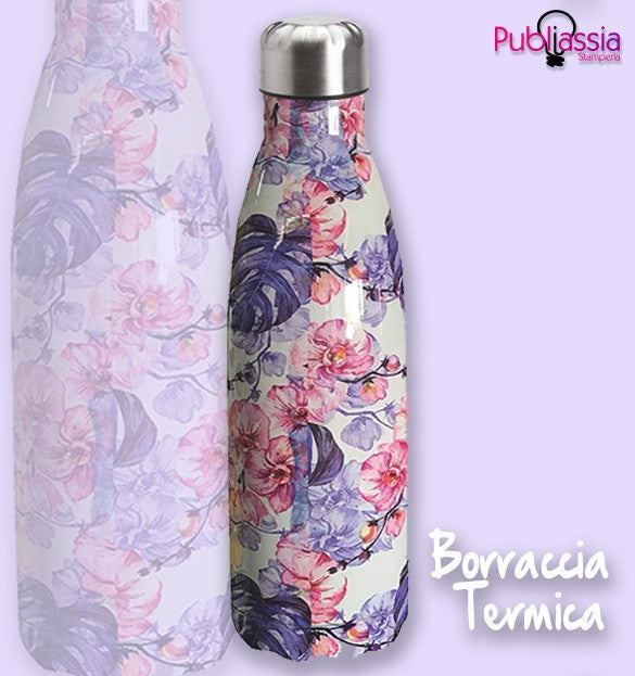 Soft Flowers - Borraccia Termica in Acciaio