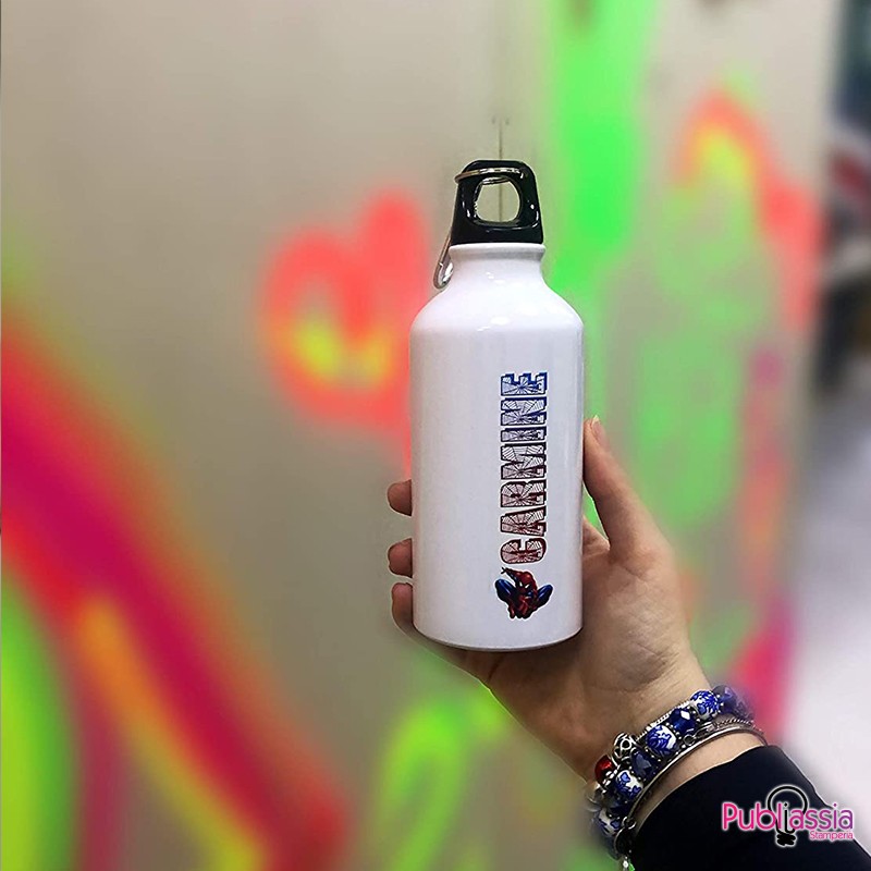 Borraccia Ecosostenibile Personalizzata con Nome - Spiderman