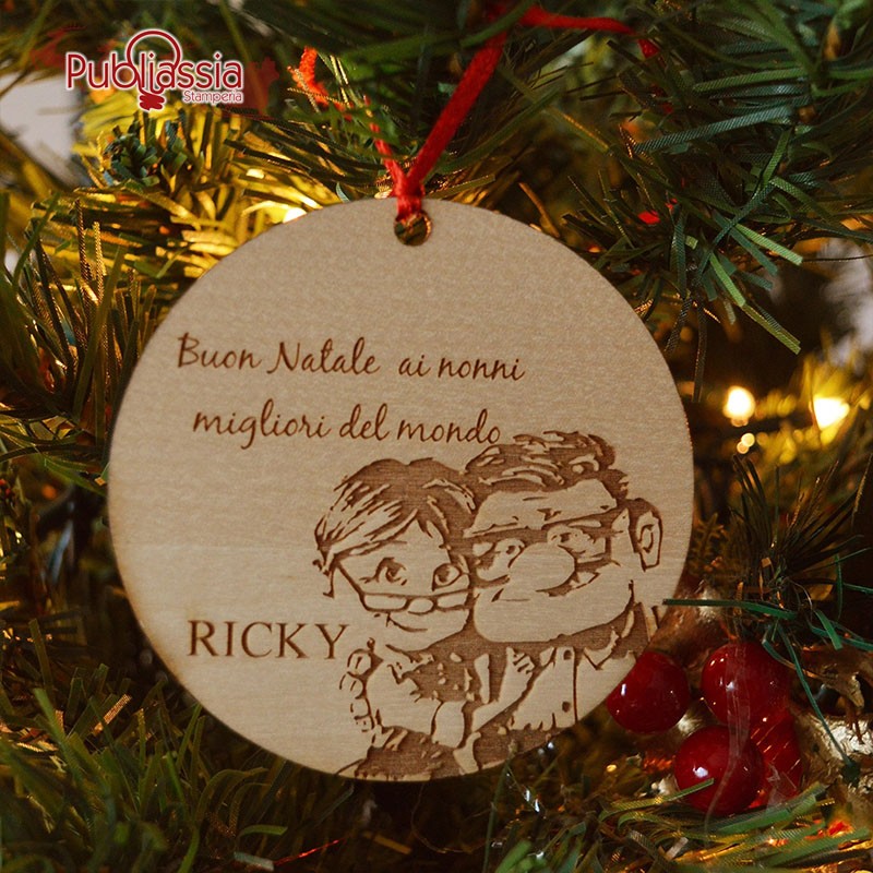 I nonni migliori del mondo - Pallina in Legno Personalizzata