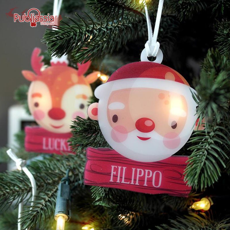 Pallina Di Natale in Plexiglass Personalizzata Con Nome
