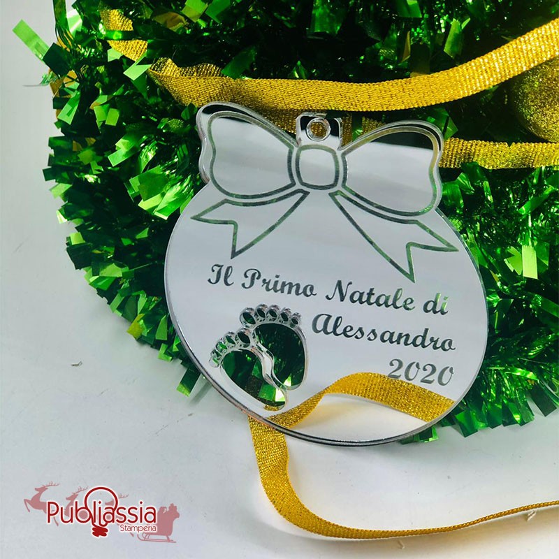 Il primo Natale - Pallina Personalizzata Plexiglass