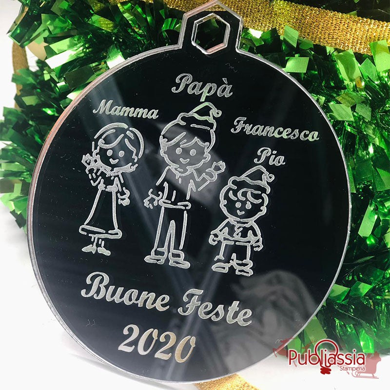 Buone feste - Pallina Personalizzata Plexiglass