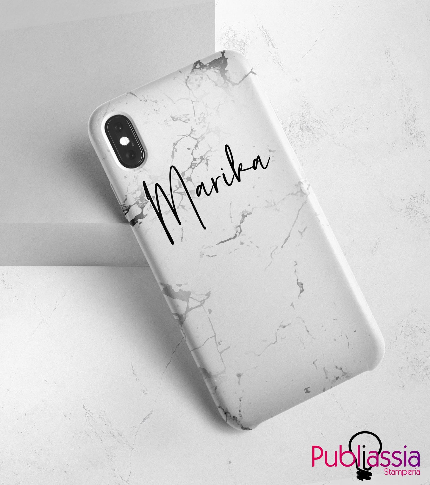 Cover personalizzata con base marmorea e nome