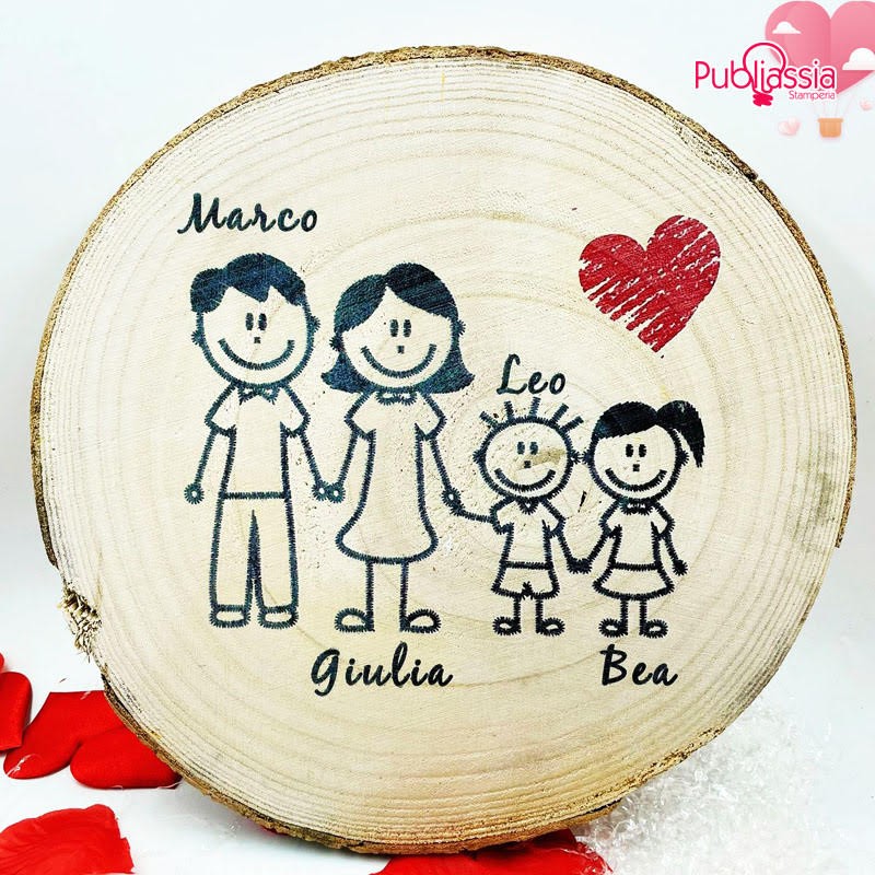 Family - Base in legno personalizzata