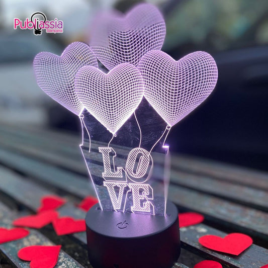 Balloons of Love - Lampada Led RGB - Plexiglass