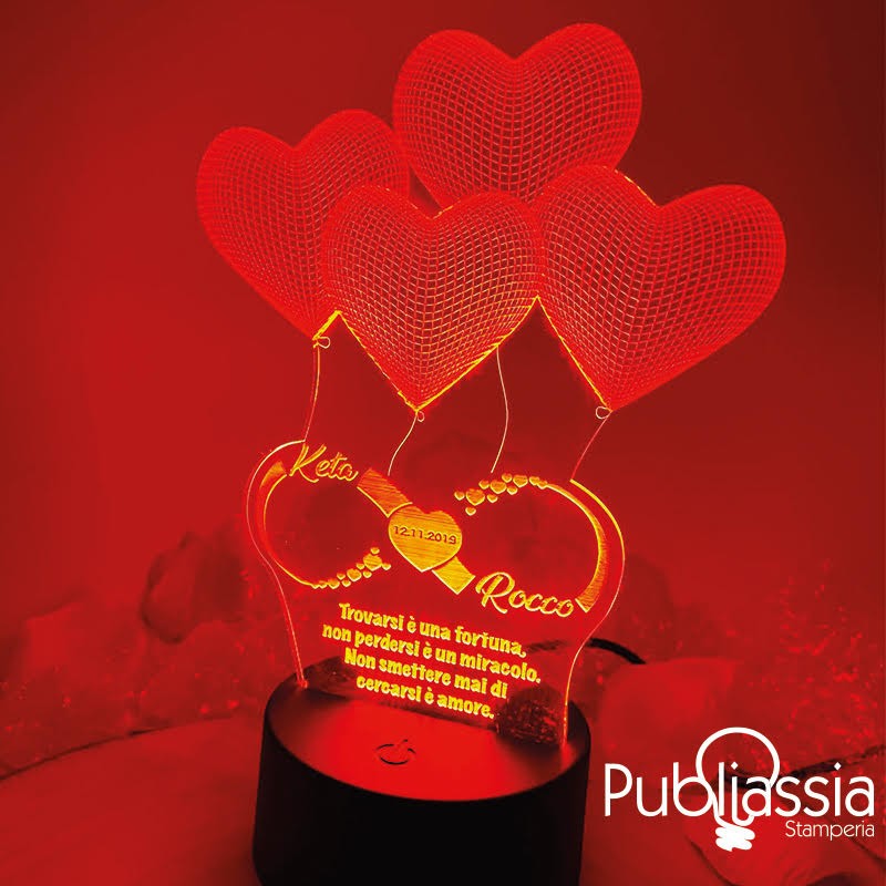 Love - Lampada Led personalizzata - RGB - Plexiglass