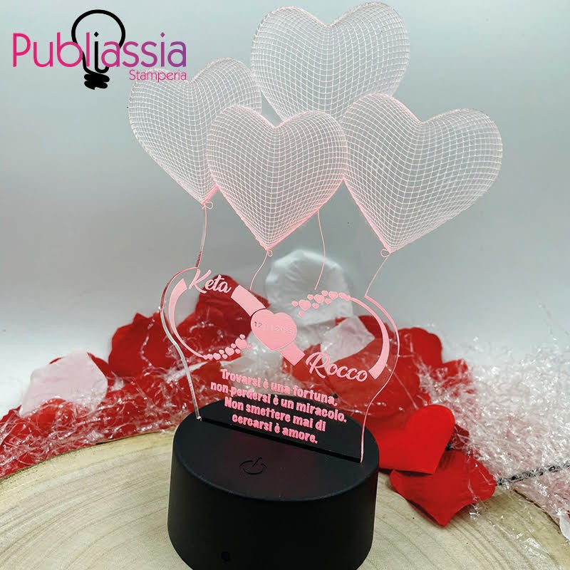 Love - Lampada Led personalizzata - RGB - Plexiglass