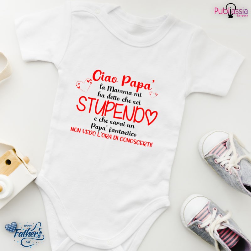 Non vedo l'ora di conoscerti Papà - Tutina neonato