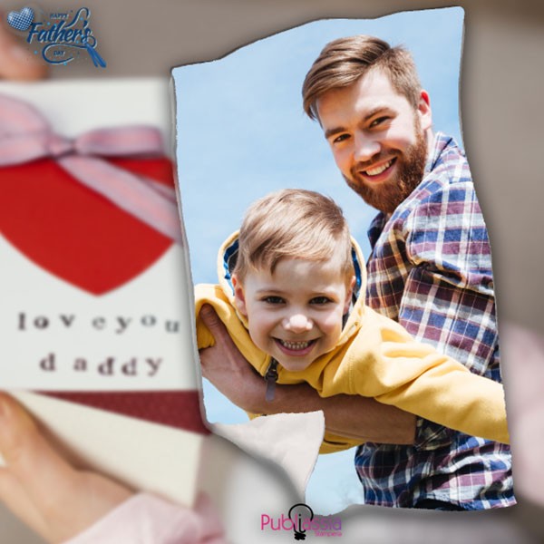 Plaid in pile personalizzato con foto - Festa del Papà