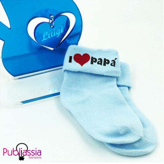 I Love Papà - Calzini per neonato - Festa del papà