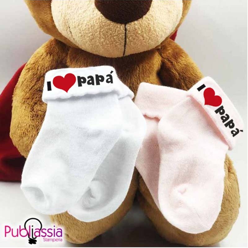 I Love Papà - Calzini per neonato - Festa del papà