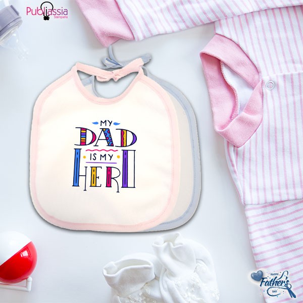 My Dad is my hero - Bavetto Personalizzato