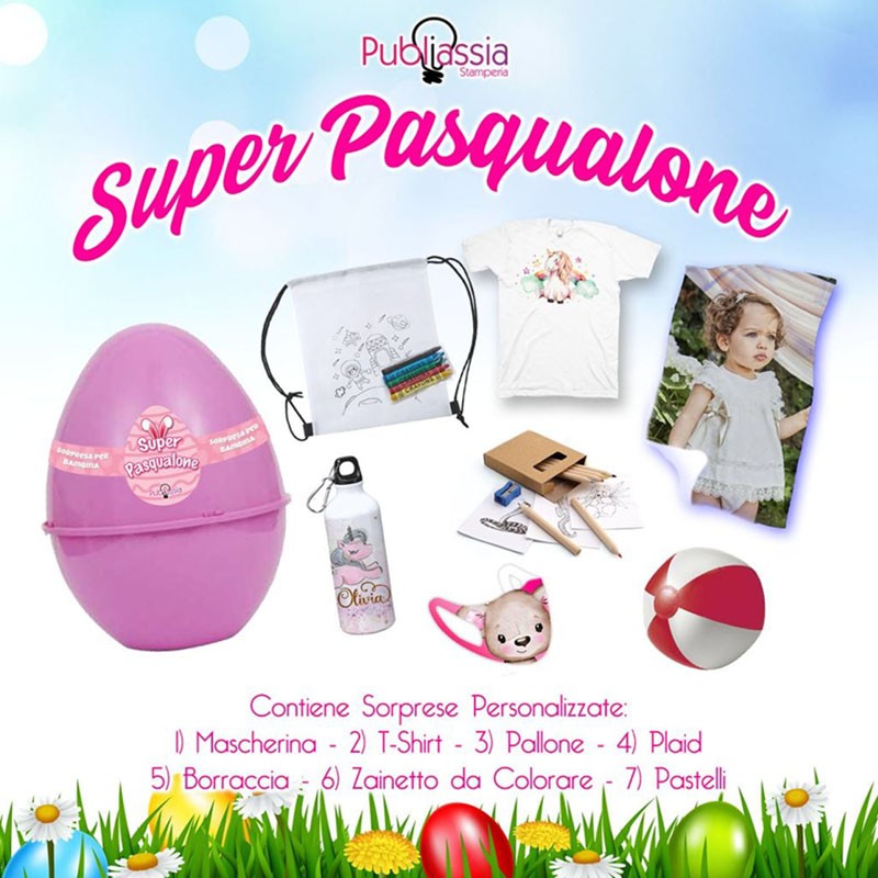 Super Pasqualone - Uovo con sorprese personalizzate