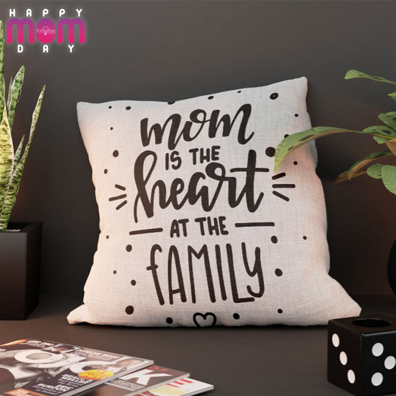 Mom is the heart at the family - Cuscino festa della mamma