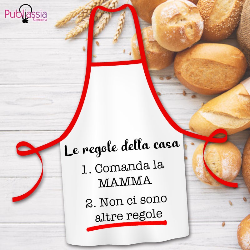Le regole della casa - Grembiule Personalizzato