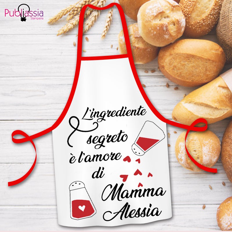 L'ingrediente segreto è l'amore di Mamma - Grembiule Personalizzato