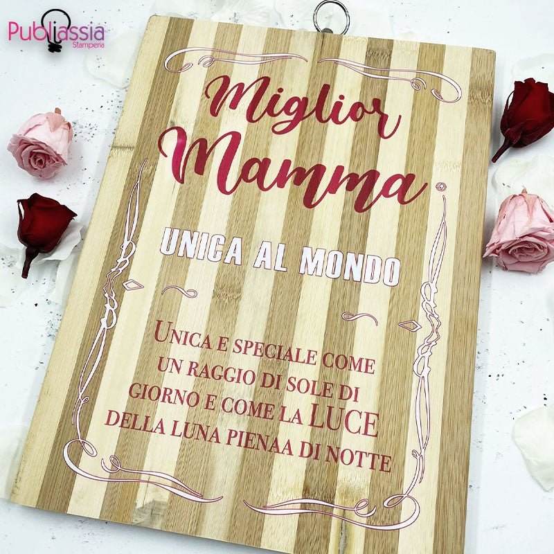 Miglior mamma del mondo - Tagliere Personalizzato