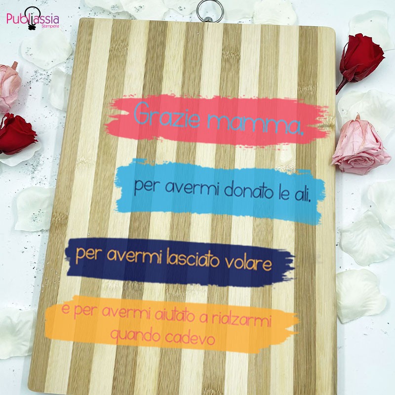 Grazie Mamma - Tagliere in Legno Personalizzato