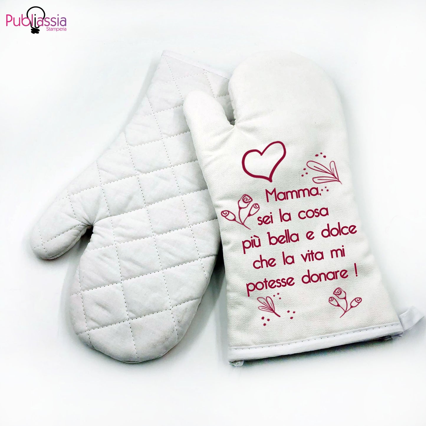 Mamma sei la cosa più bella e dolce che la vita mi potesse donare - Guanto da cucina personalizzato