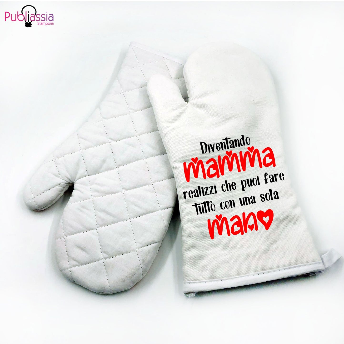 Diventando mamma realizzi che puoi fare tutto con una sola mano - Guanto da cucina personalizzato