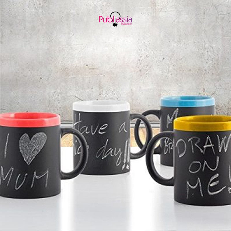 Tazza lavagna con gessetto - Tazza mug colazione